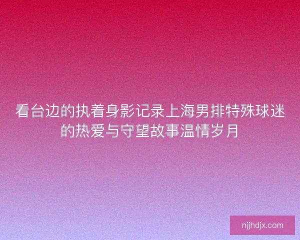 看台边的执着身影记录上海男排特殊球迷的热爱与守望故事温情岁月